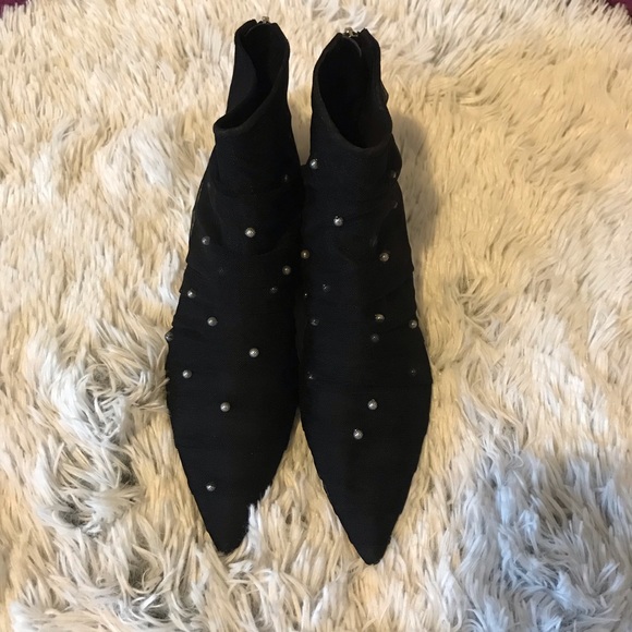 Zara Shoes - Zara Embellished Tulle & Pearl ankle Booties